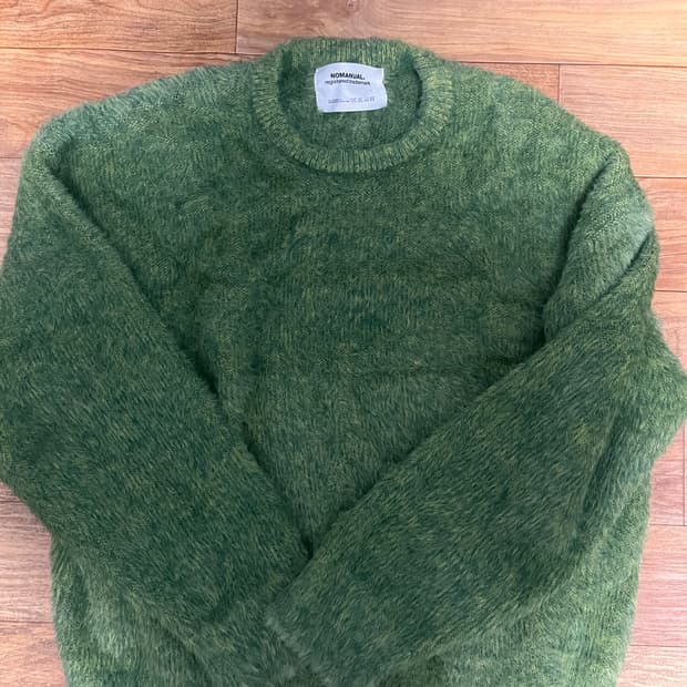 노매뉴얼 니트 CROPPED HAIRY KNIT 모헤어니트L