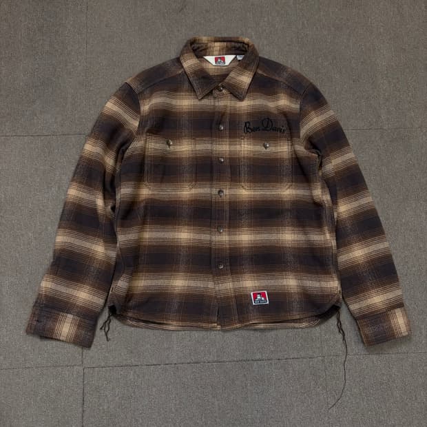 BENDAVIS 벤데이비스 옴브레 헤비플란넬 체크셔츠 