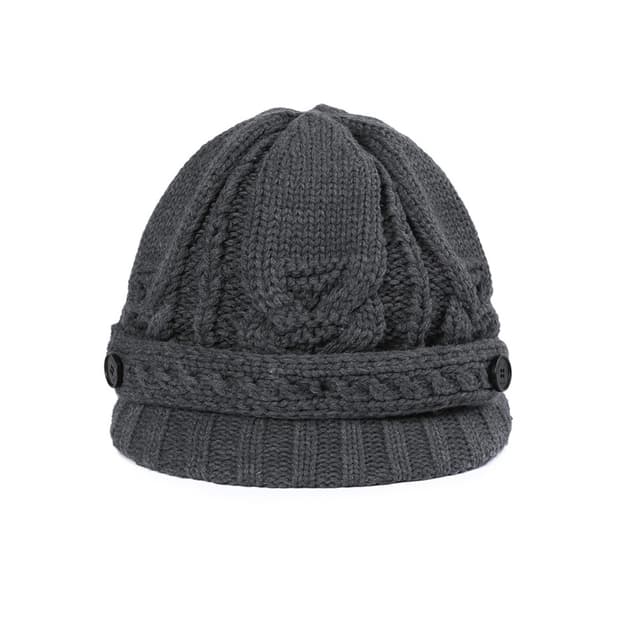 Cable knit beret GREY