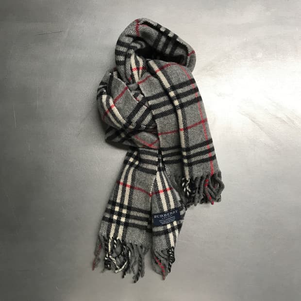 버버리 정품 램스울 머플러 그레이