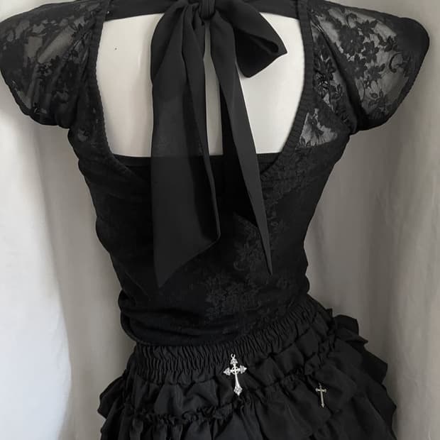 Vintage ribbon top