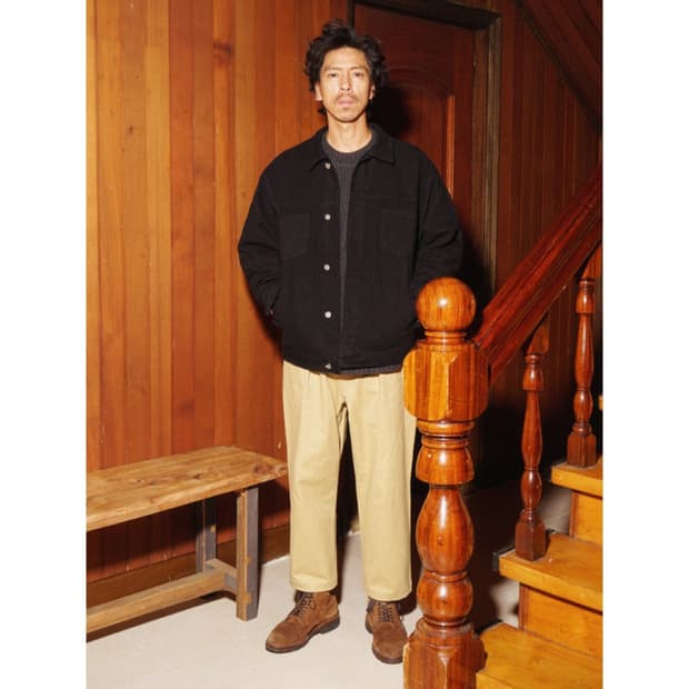 파르티멘토 피치스킨 트윌 트러커 자켓 블랙