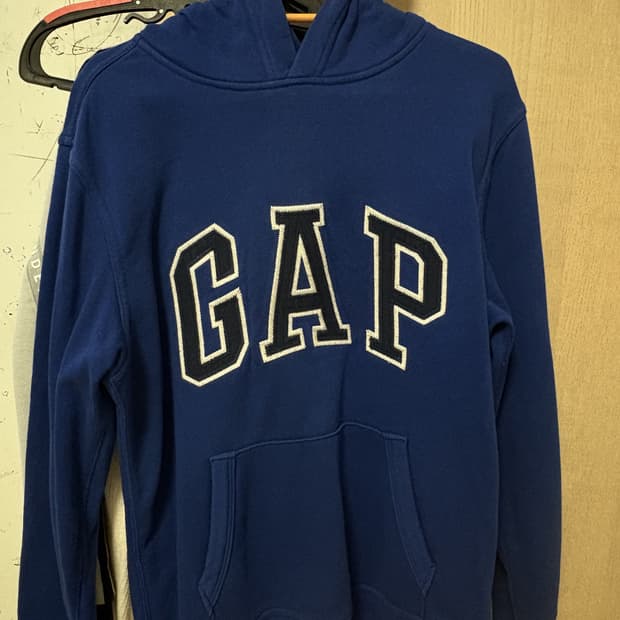 갭 블루 후드티