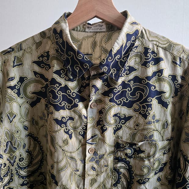 [Vintage] Pekalongan Batik 바틱 Half Shirt