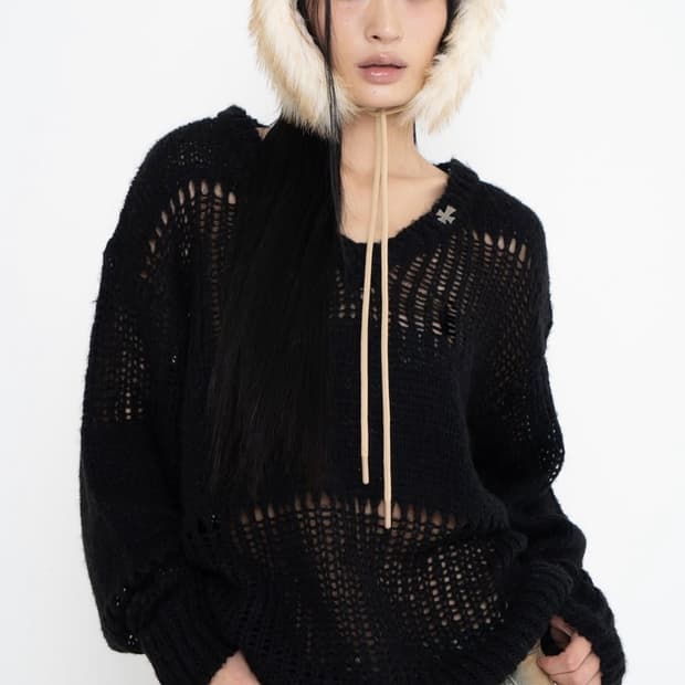 2000아카이브스 벨라 브이넥 니트