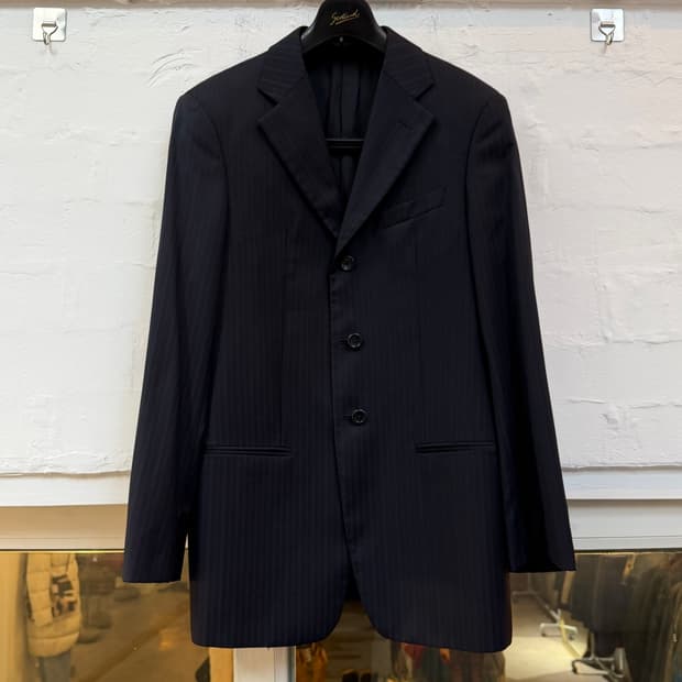 Armani 아르마니 꼴레지오니 스트라이프 블레이저 46R