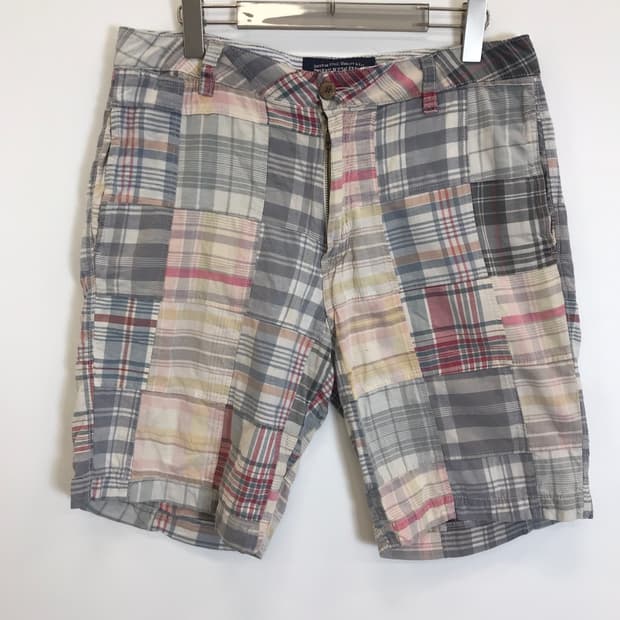 THE NEW IVY BRAND 마드라스 체크반바지 [34인치]