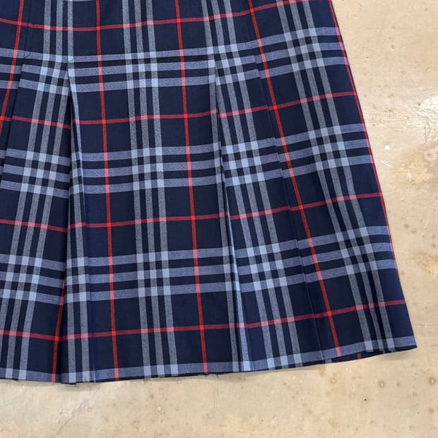 버버리 네이비 노바체크 롱 스커트