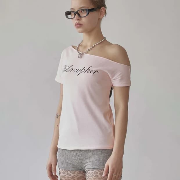 Hook Me Up Layered Tee Pale Pink