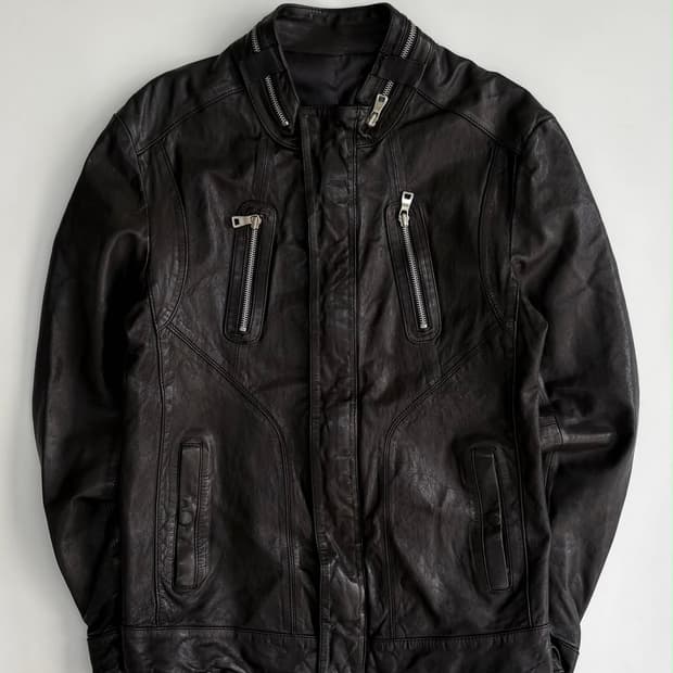 [100] vtg 리얼 양가죽 멀티포켓 양가죽 라이더 자켓