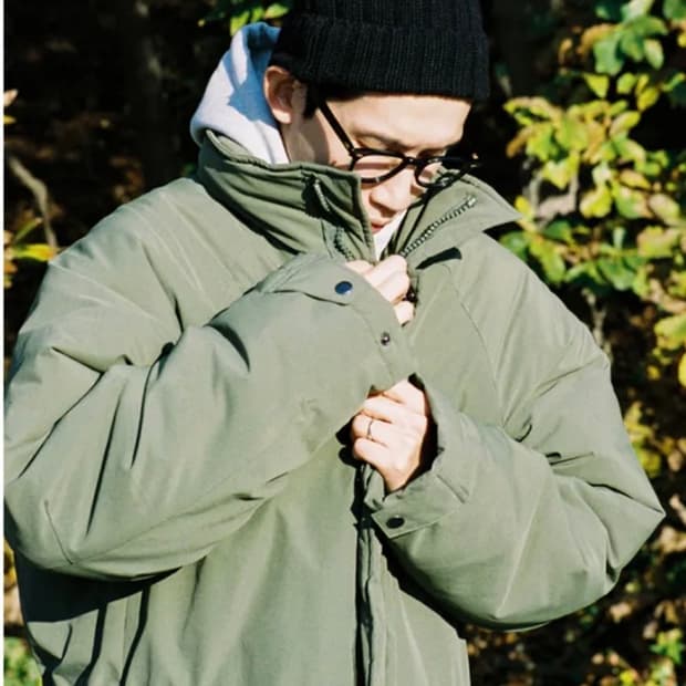 기프트 오리지널 오버사이즈 M90 파카 블랙 L