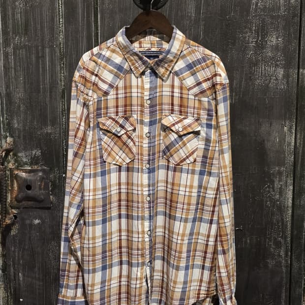 Old Navy Western Fit Plaid Shirt