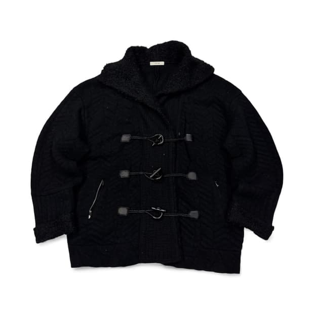 시스템 토글버튼 니트 자켓