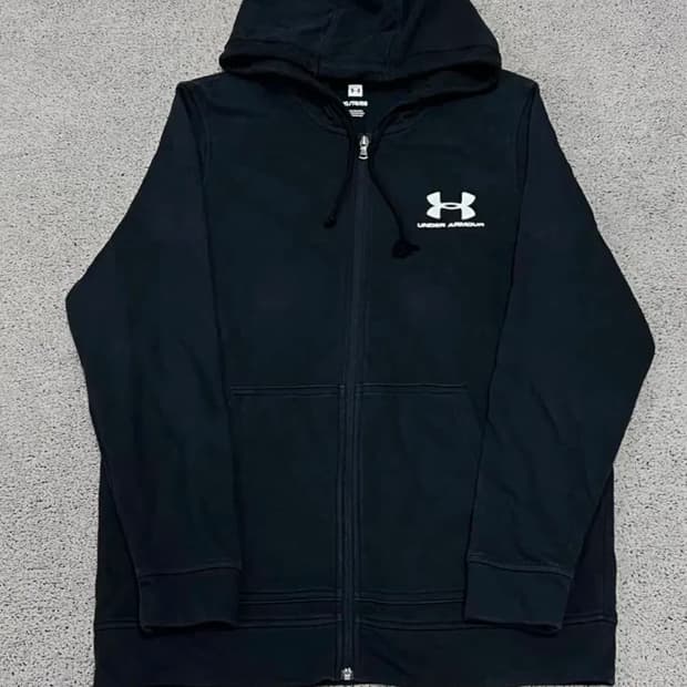 (XL) 언더아머 후드집업 블랙