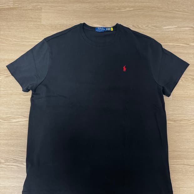 폴로 랄프로렌 블랙 반팔 티셔츠 XL