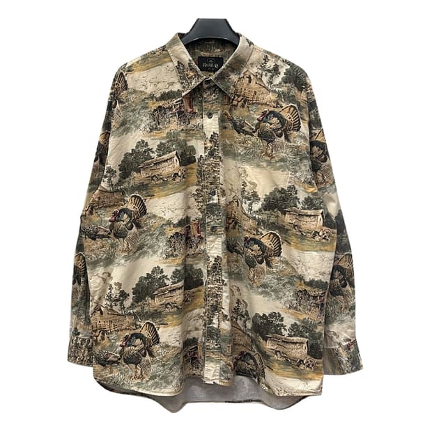 Red Head 사파리 빈티지 긴팔 셔츠 남방 2XL