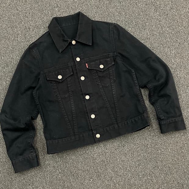 4)VALMAN 빈티지 3세대 블랙 트러커 데님자켓