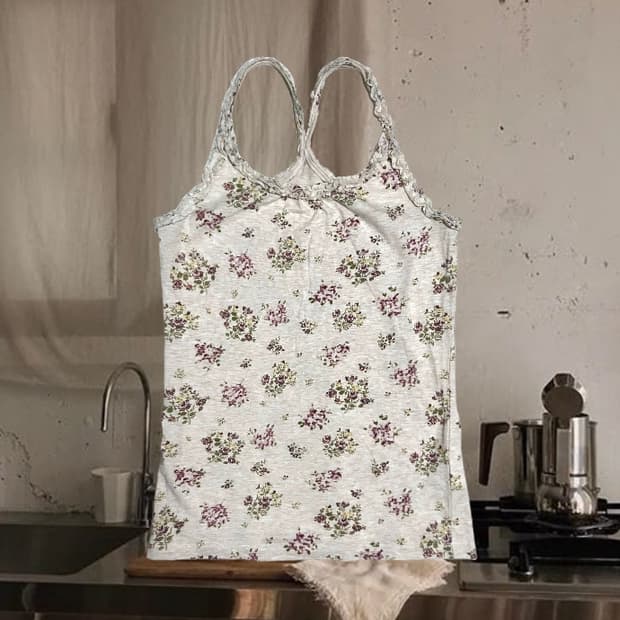 chocol raffine 쇼콜라피네 플라워 레이스 슬리브리스