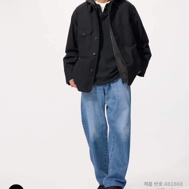 유니클로 배기진 65blue 36