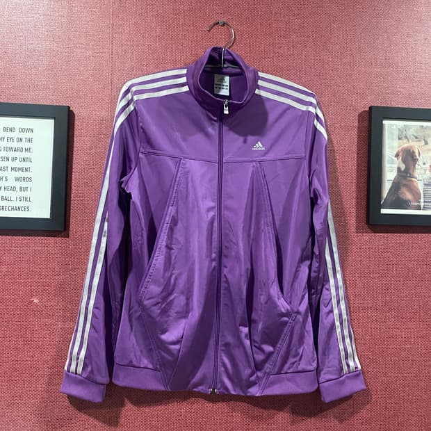 Y2K 아디다스 보라색 트랙 자켓