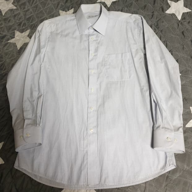 발렌티노리치 스트라이프 정장용 셔츠 블루 (100)