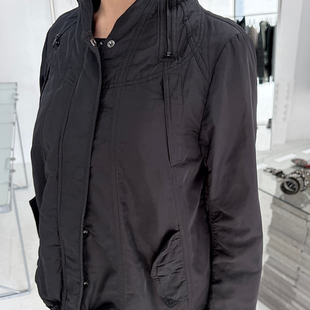 japan vintage 지퍼 절개 후디 봄버 자켓