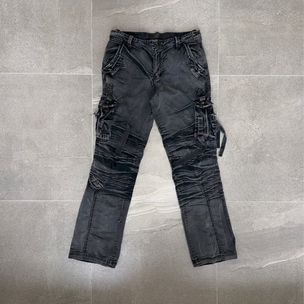 Charcoal grunge oriental pocket 카고팬츠