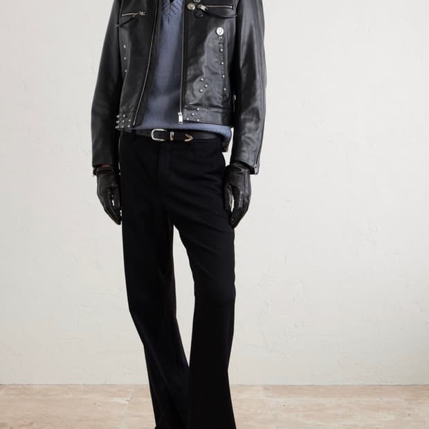 Studded leather jacket