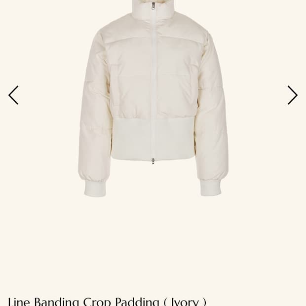 레터프롬문 크롭 패딩(새 상품)