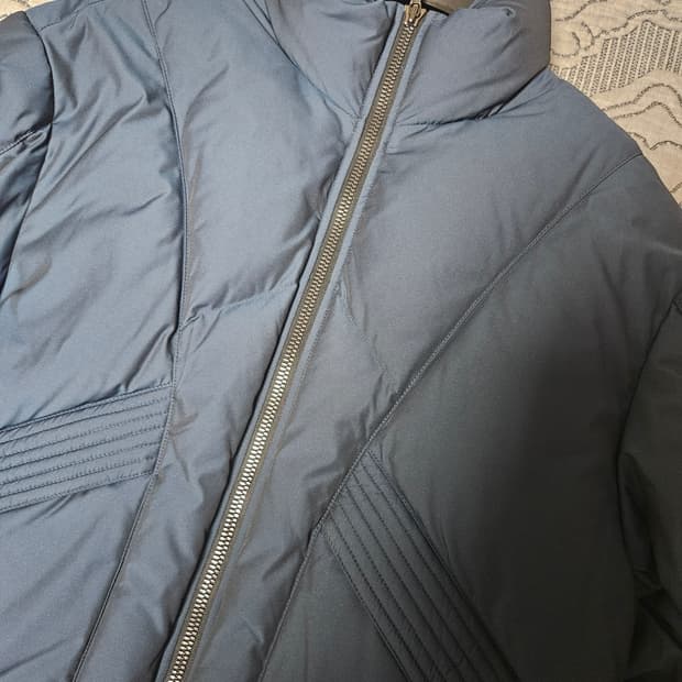 [M] 메종미네드 빌로우 푸퍼 구스 다운 점퍼 블루 블랙  패딩 자켓