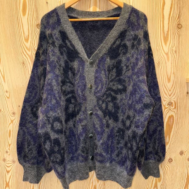 하레 페이즐리 모헤어 가디건