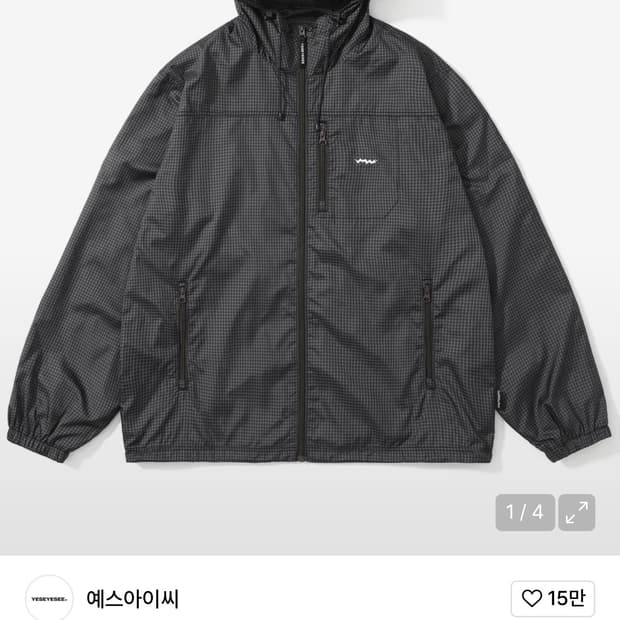 예스아이씨 체크 바람막이 L