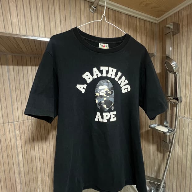 베이프 사루 야광 반팔 티셔츠