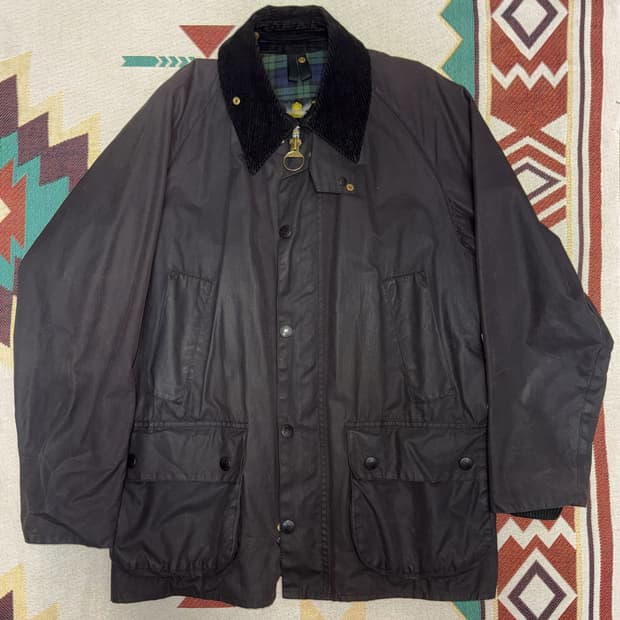 90s 바버 비데일 왁스자켓 38