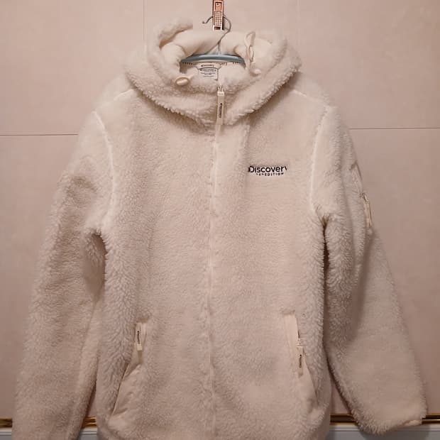 디스커버리 정품 여성 뽀글이 후드티 95 사이즈