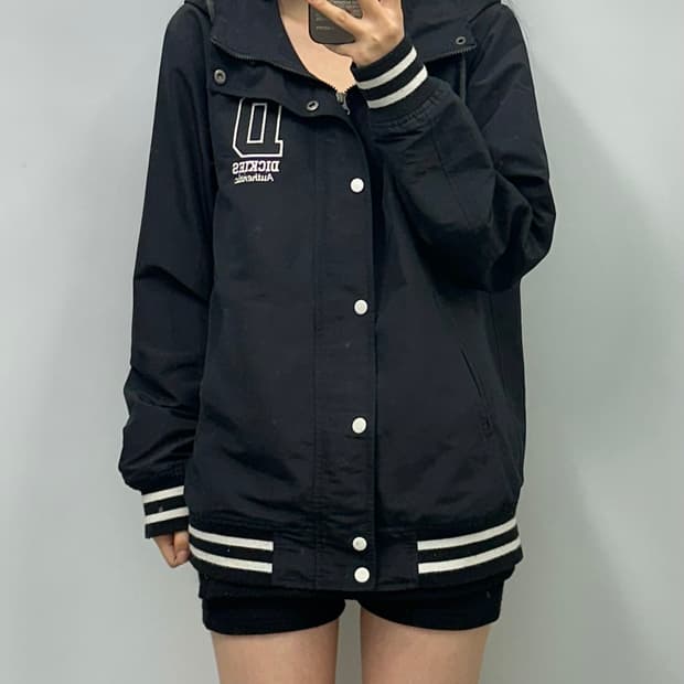 디키즈 y2k 와투케 블랙 버튼 후드자켓