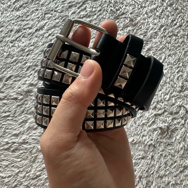 빈티지 스터드 벨트