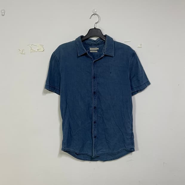 캘빈클라인 데님 반팔 셔츠