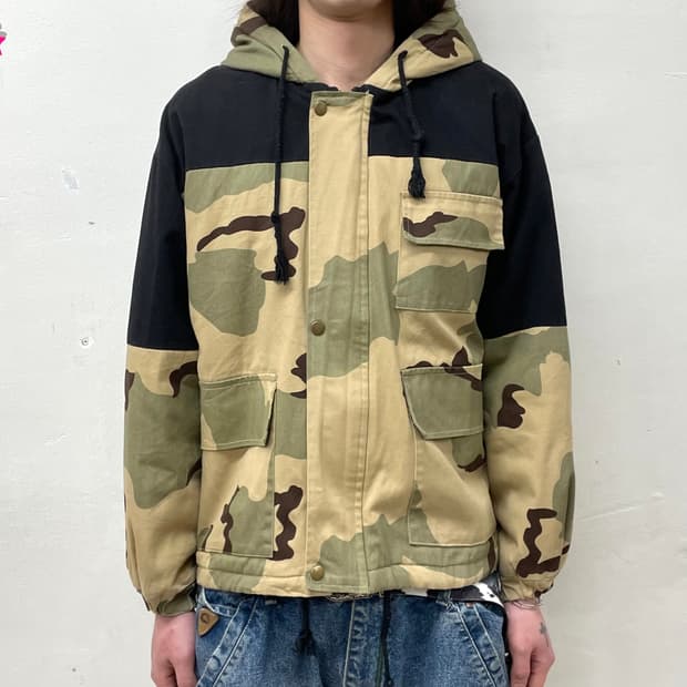  military camo hooded jacket