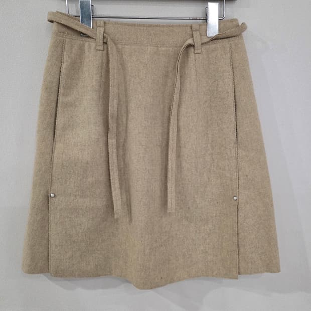 마인 울 혼방 벨트 스커트 베이지 64-94
