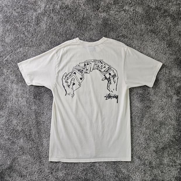 STUSSY 카드 그래픽 반팔 티셔츠