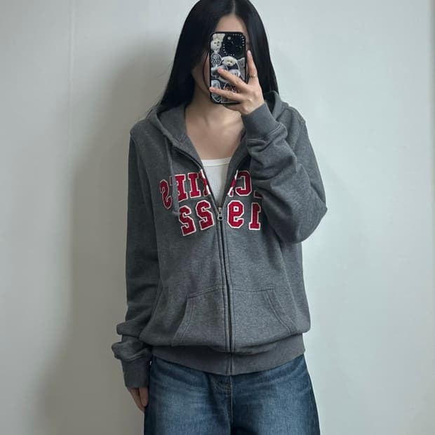 디키즈 덤블로고 그레이 후드집업