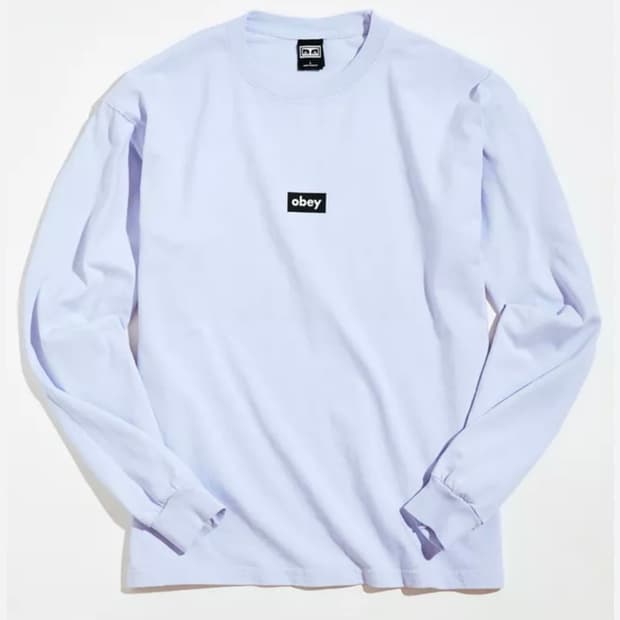 Obey 블랙 바 로고 티셔츠 