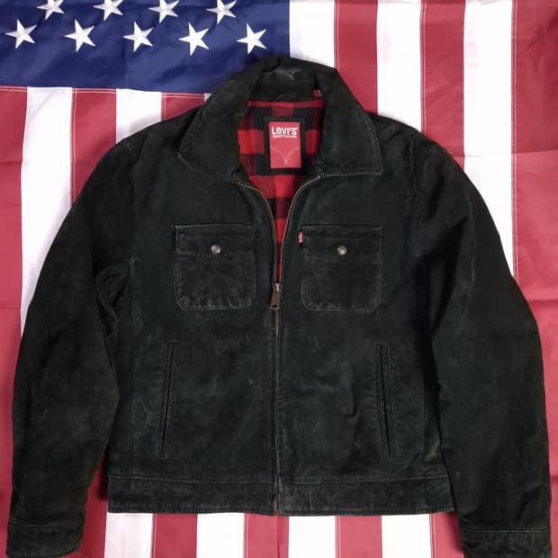 오리지날 리바이스 레드탭 리얼 스웨이드 트러커자켓