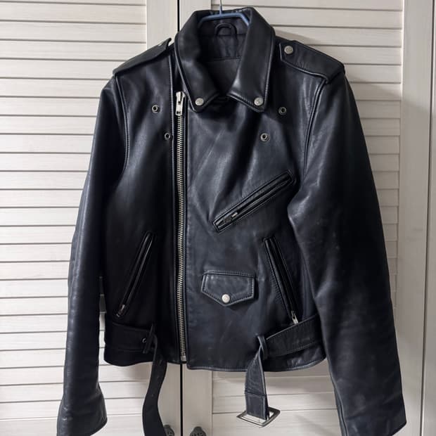 소가죽 더블 라이더 자켓