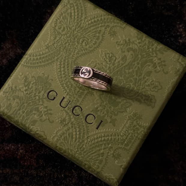 정품 구찌 은반지 18호