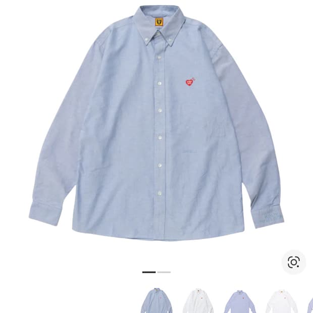 휴먼메이드 옥스포드 bd 셔츠 블루 L 팝니다