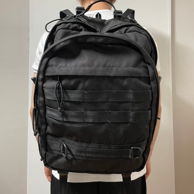 MILITARY BLACK BACKPACK