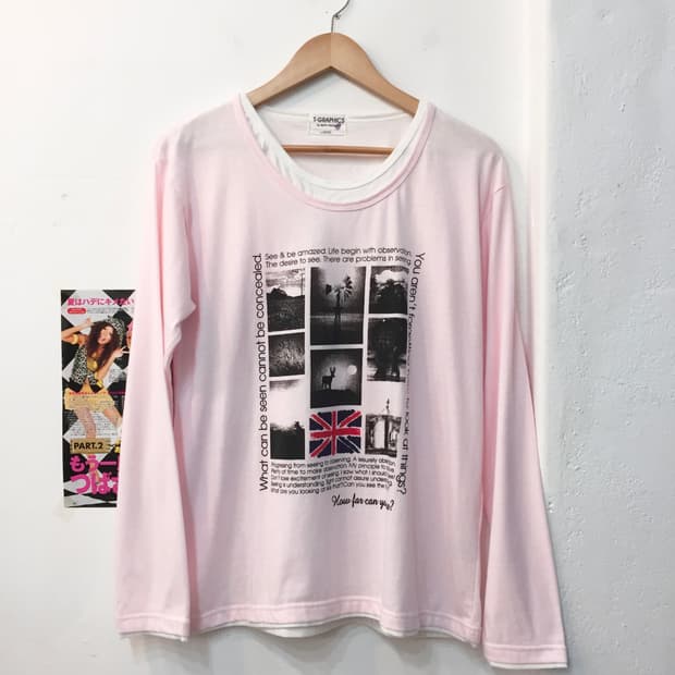 빈티지 레이어드 그래픽 티셔츠