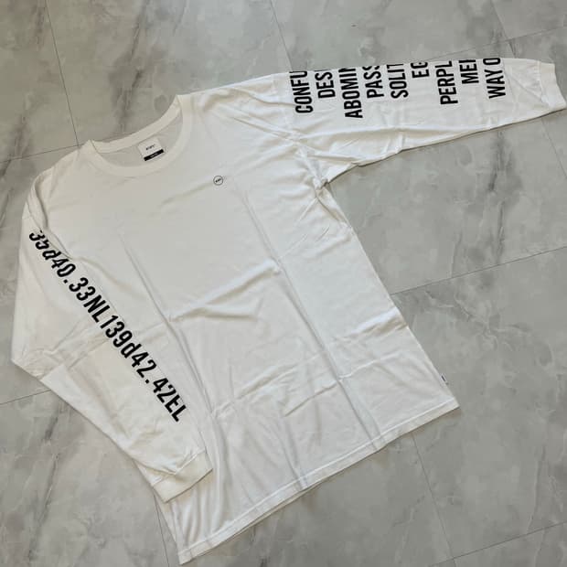 더블탭스 인그레디언츠 롱슬리브 티셔츠 화이트 XXL